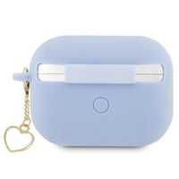 Etui Guess Silicone Charm Heart do AirPods Pro 2 - Niebieskie