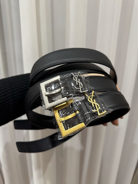 Ремінь YSL шкіра Yves Saint Laurent пасок пояс ремень кожа