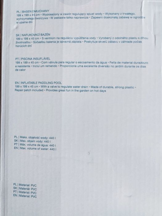 Basen Rodziny 2mx 2m 45 wysokość  Nowe