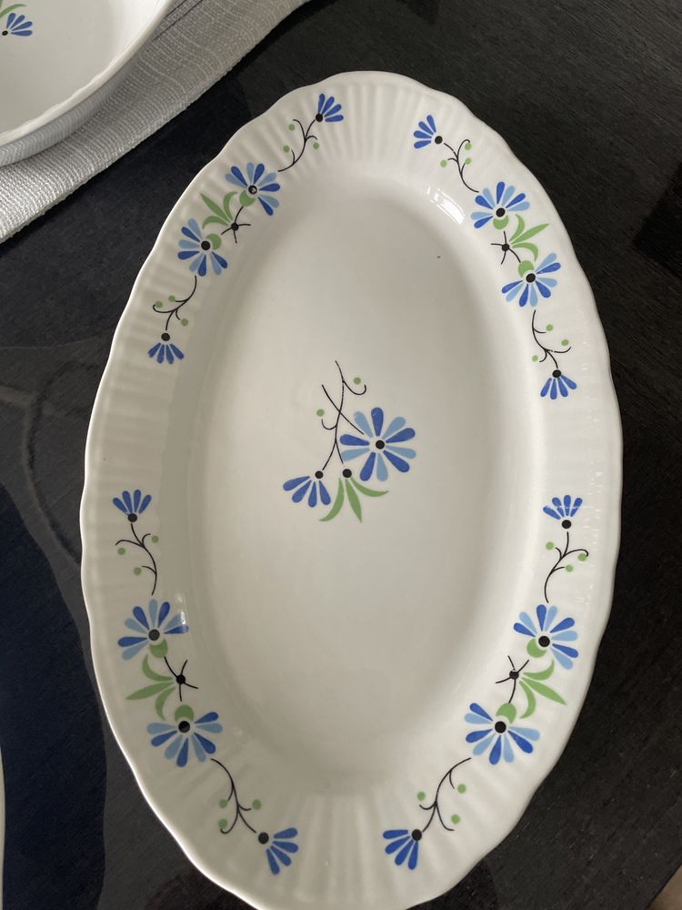 2 półmiski i miska biała porcelana Włocławek