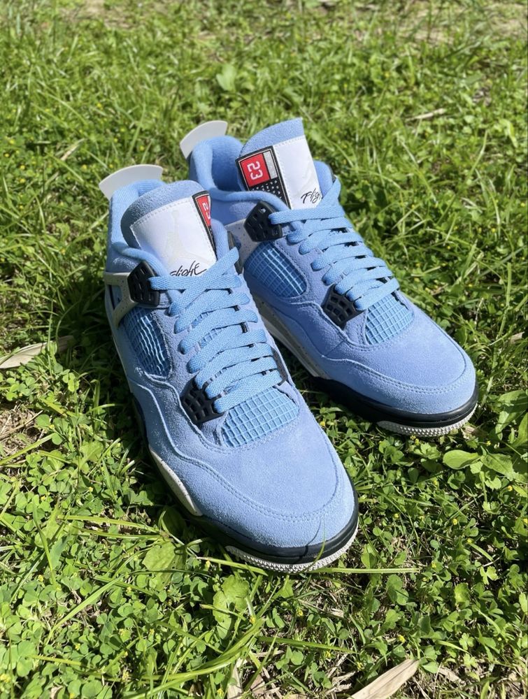 Кросівки Nike Air Jordan 4 Retro University Blue Джордани голубі AJ4