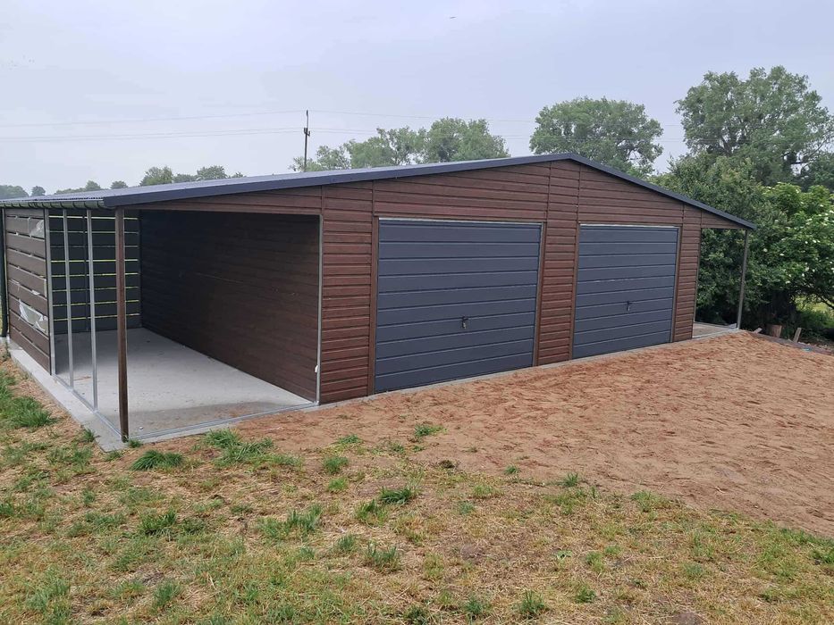 Garaż blaszany, wiata. WZMOCNIONY PROFILAMI. PRODUCENT. Cała Polska