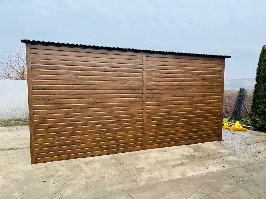 Garaż Blaszany Blaszak 4x6 Dach Dwuspadowy