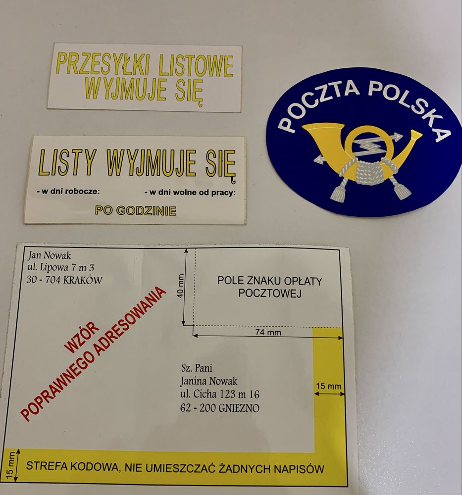 Orginalny zestaw do skrzynki pocztowej