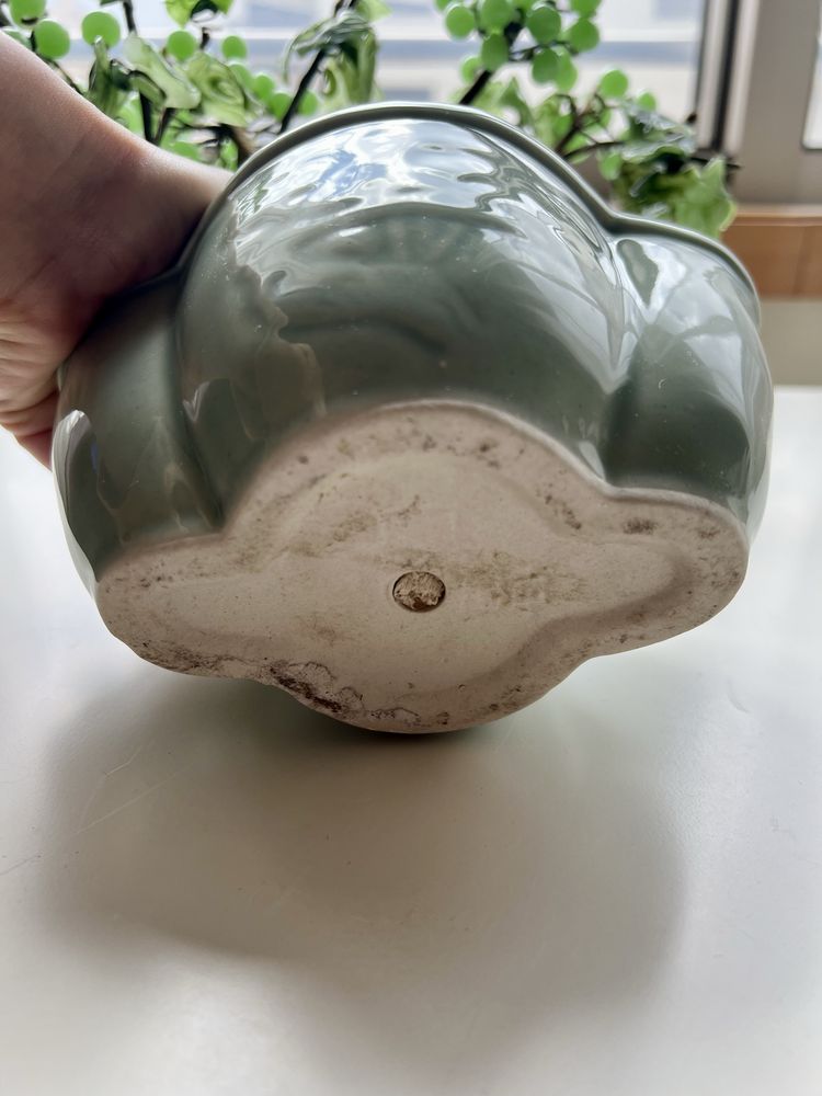 Bonsai de vidro com vaso cerâmica