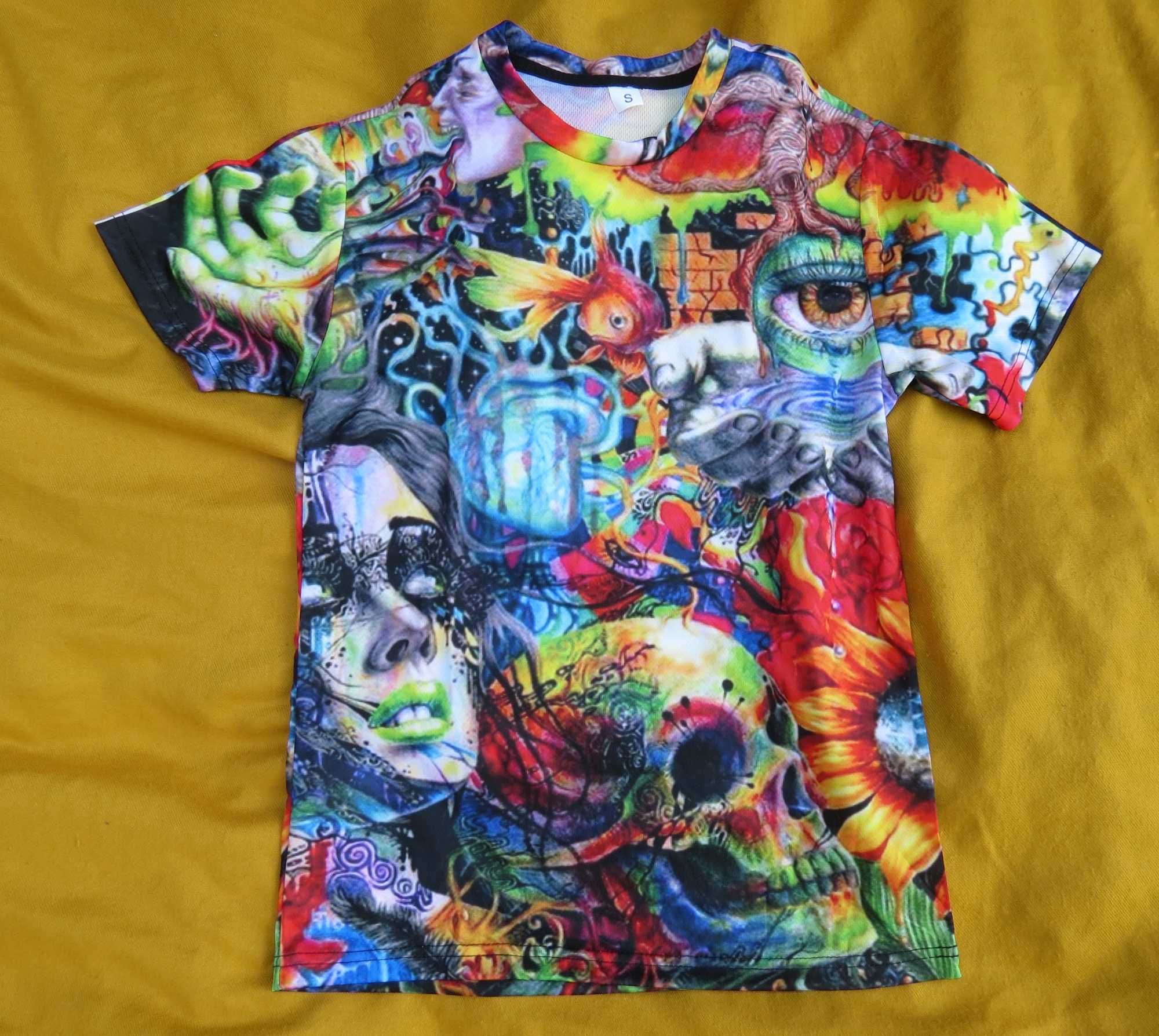Psychodeliczna koszulka trippin boho hippie rozmiar S/XS