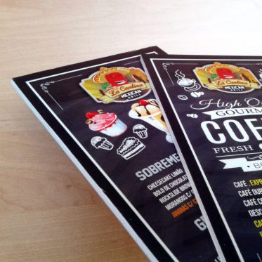 Menu para restauracao em pvc