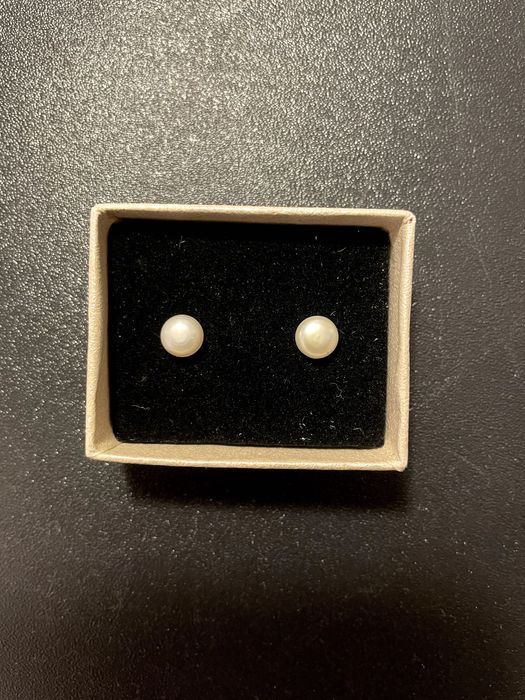 Kolczyki z prawdziwymi perłami 6 mm | Złote
