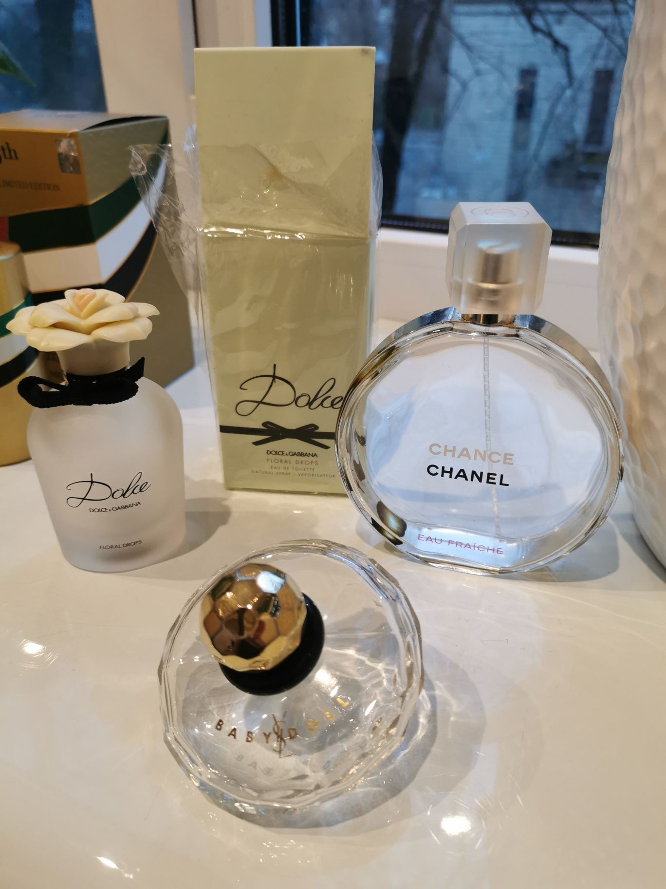 Флакон от духов, chanel, dolce & gabbana, hugo, etro