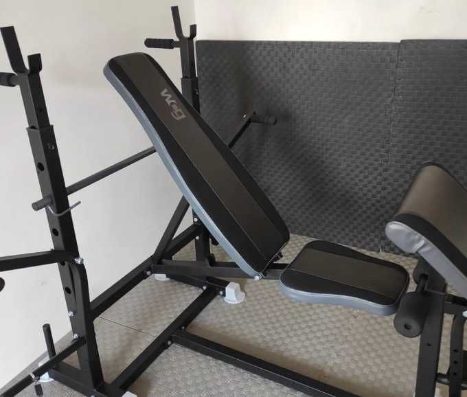 Лавка для жиму під штангу + Стійки + Тяга Скамья жима штанги W009 Лава