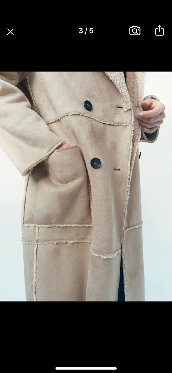 Дубленка женская ZARA, р-р M-L