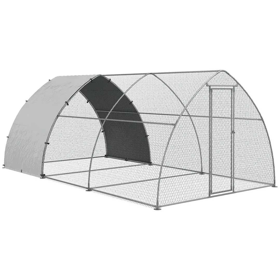 Galinheiro para Exterior 304x560x220 cm de Aço Galvanizado