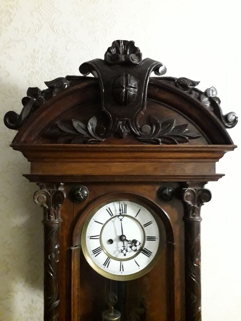 Годинник 130×40см  настінний Густав Беккер 1895 р. на ходу