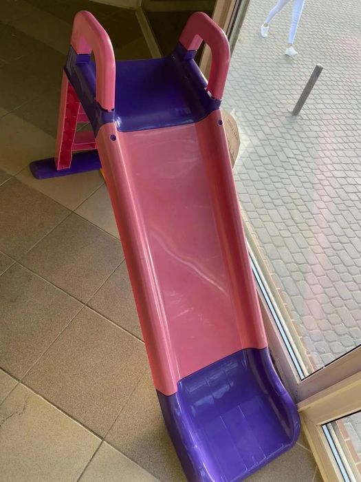 Дитяча гірка для дому і дачі 140 см рожево-фіолетова (Долоні)