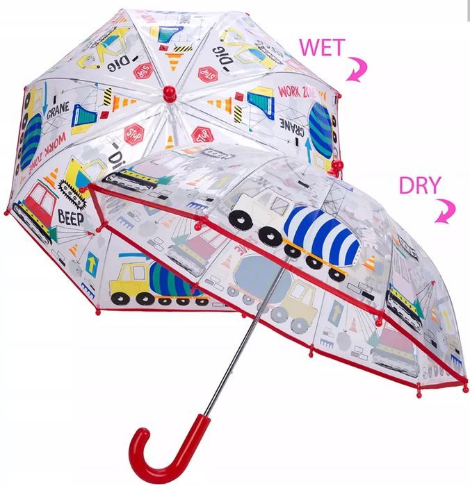 Parasolka zmieniająca kolory na budowie. Floss & Rock