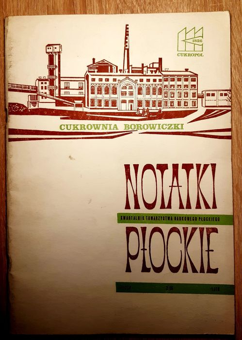 Cukrownia Borowiczki Płock jubileusz 75 lat Notatki Płockie 1978