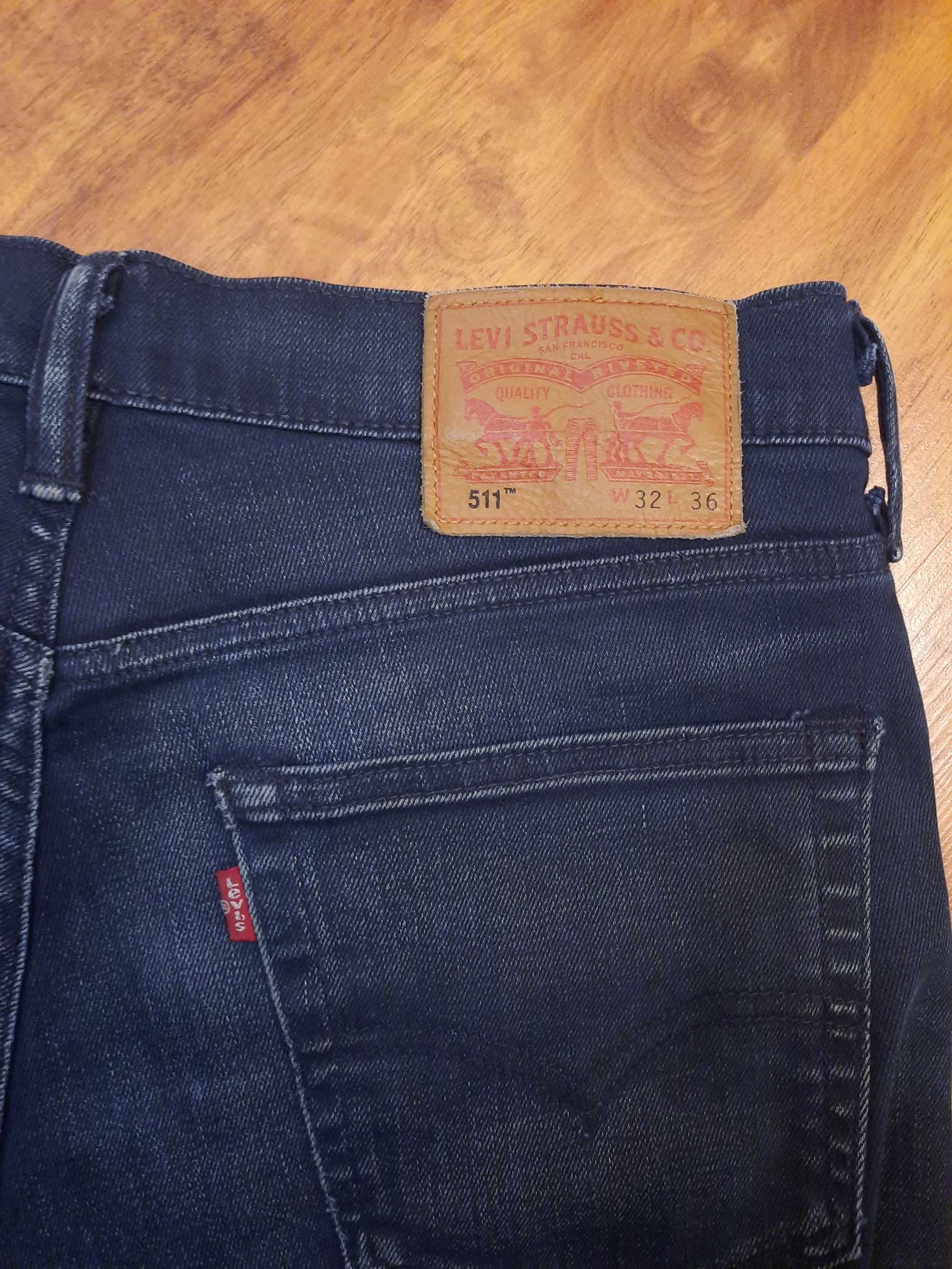 Spodnie jeansowe jeansy slim stretch Levis rozmiar W32 L36 M L