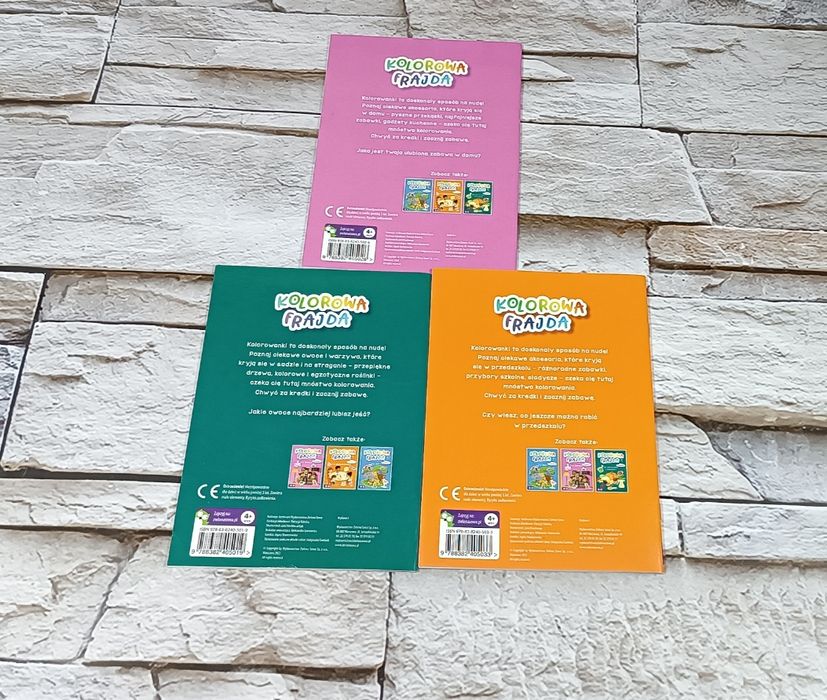 Zestaw trzech kolorowanek Kolorowa frajda