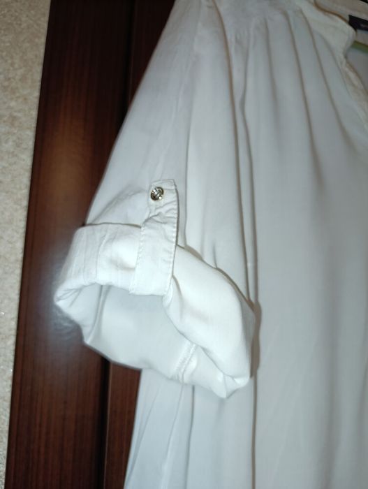 Білосніжна сорочка рубашка 100% віскоза L  XL