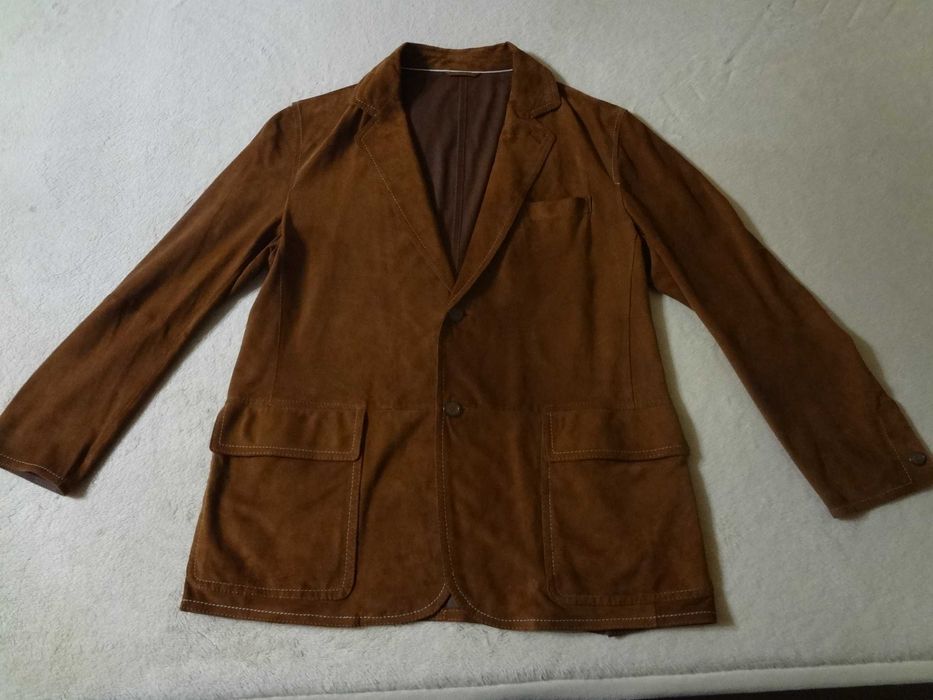 Gimos Suede Leather Jacket blazer Cucinelli Loro Piana Оригинал!