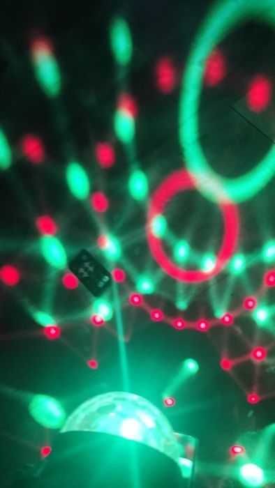 kula DISCO LED RGB + PILOT Światło obrotowe dyskotekowe NA IMPREZĘ
