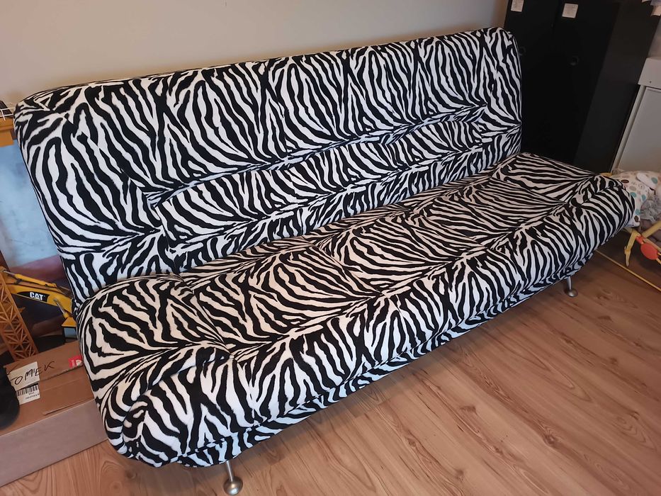 Wersalka kanapa zebra 130x200 Black Red White  możliwa dostawa +200zł