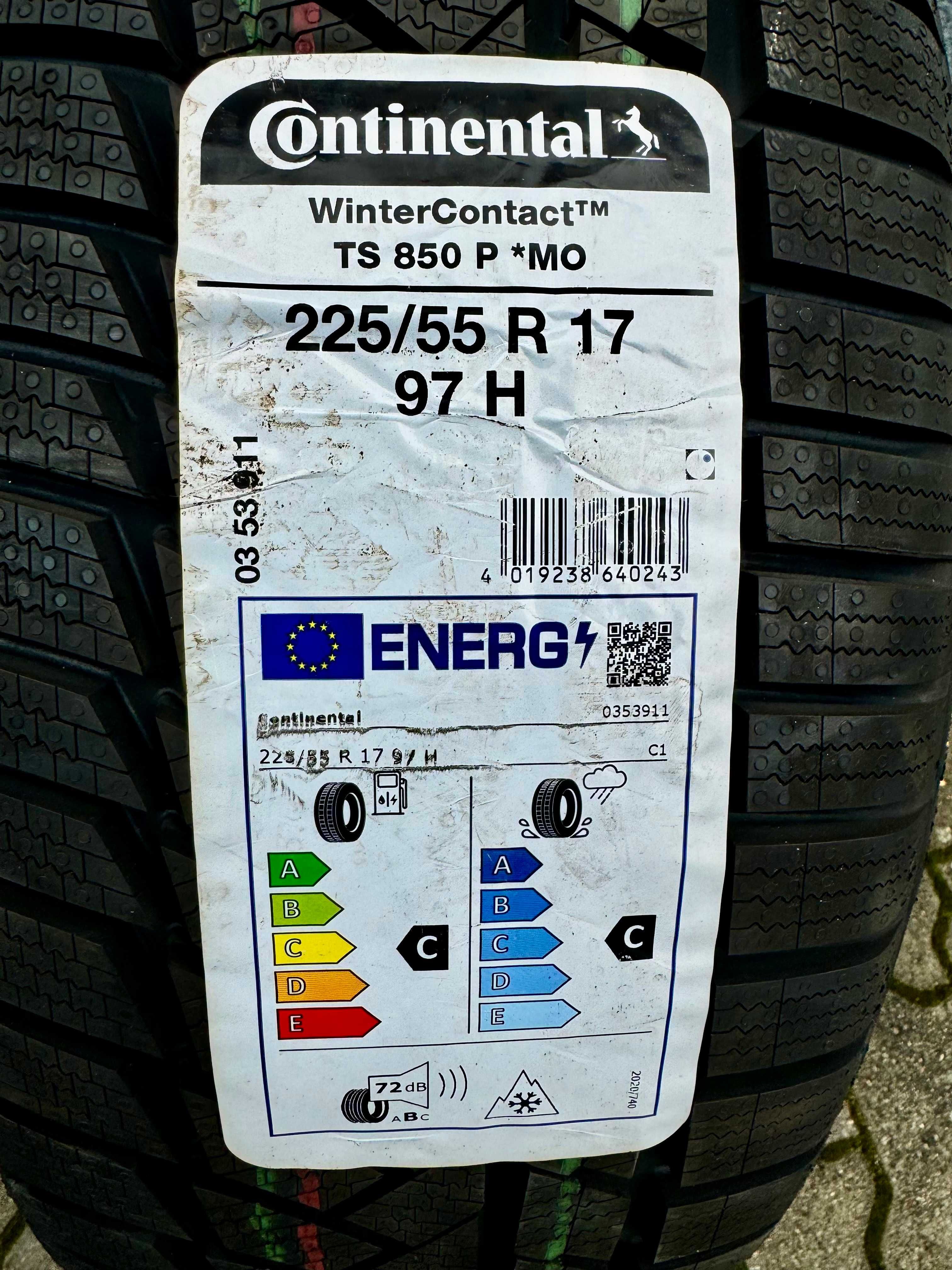 2x Continental WinterContact TS850P MO 225/55R17 97H NOWE!