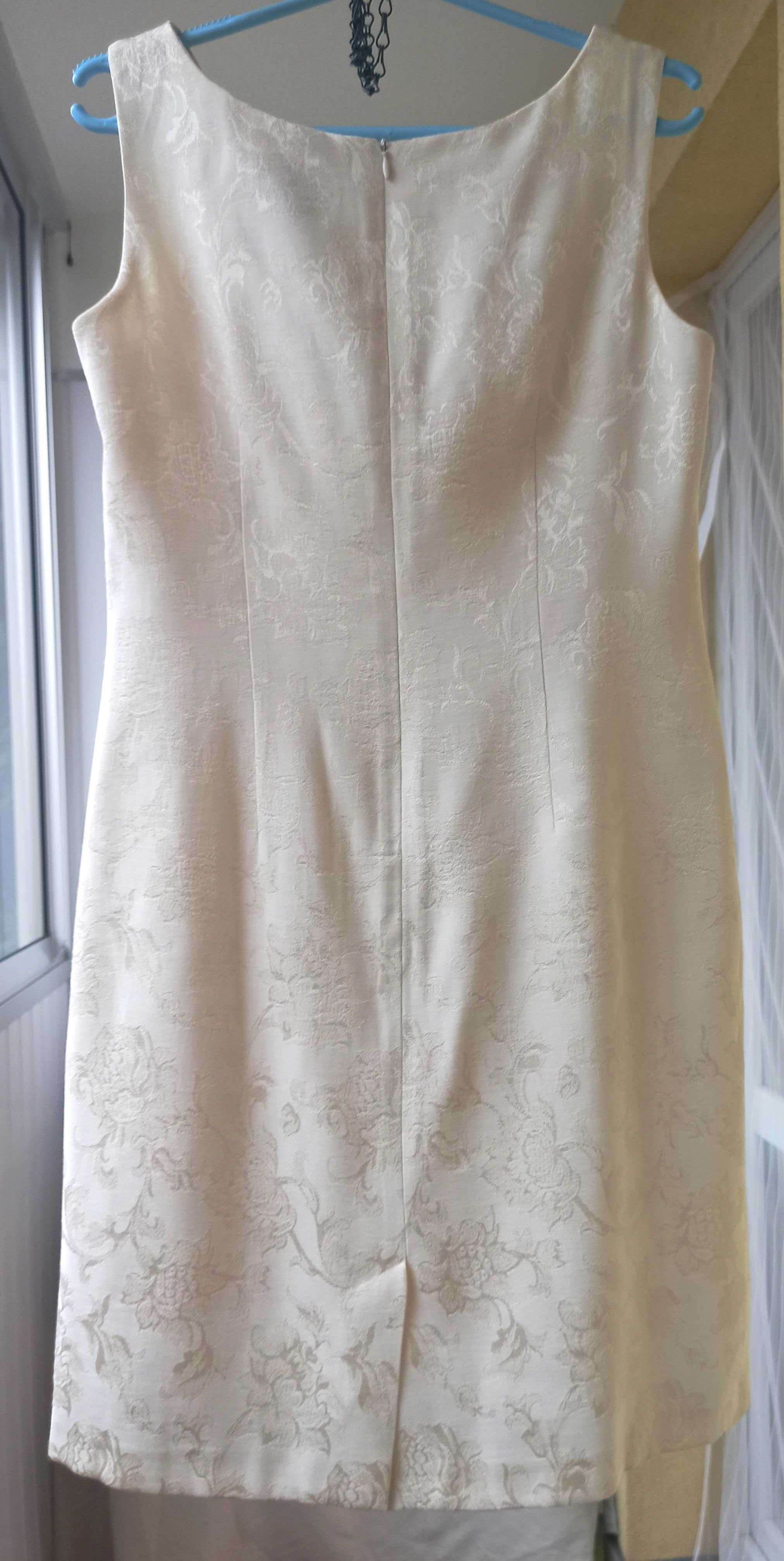 Elegancki komplet  z dodatkiem wiskozy  marynarka z sukienką Vintage