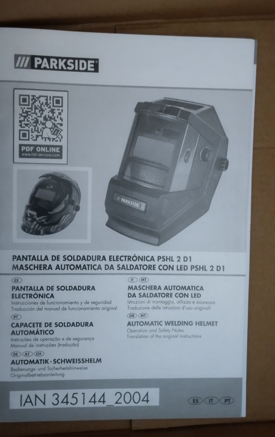Máscara soldadura automática Parkside
