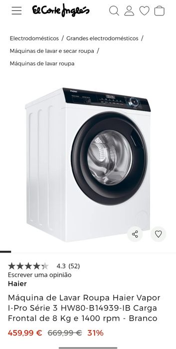 Máquina de lavar roupa Haier