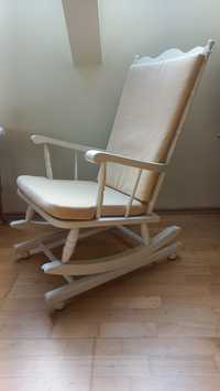 Fotel bujany krzesło bujane drewniane solidne BDB