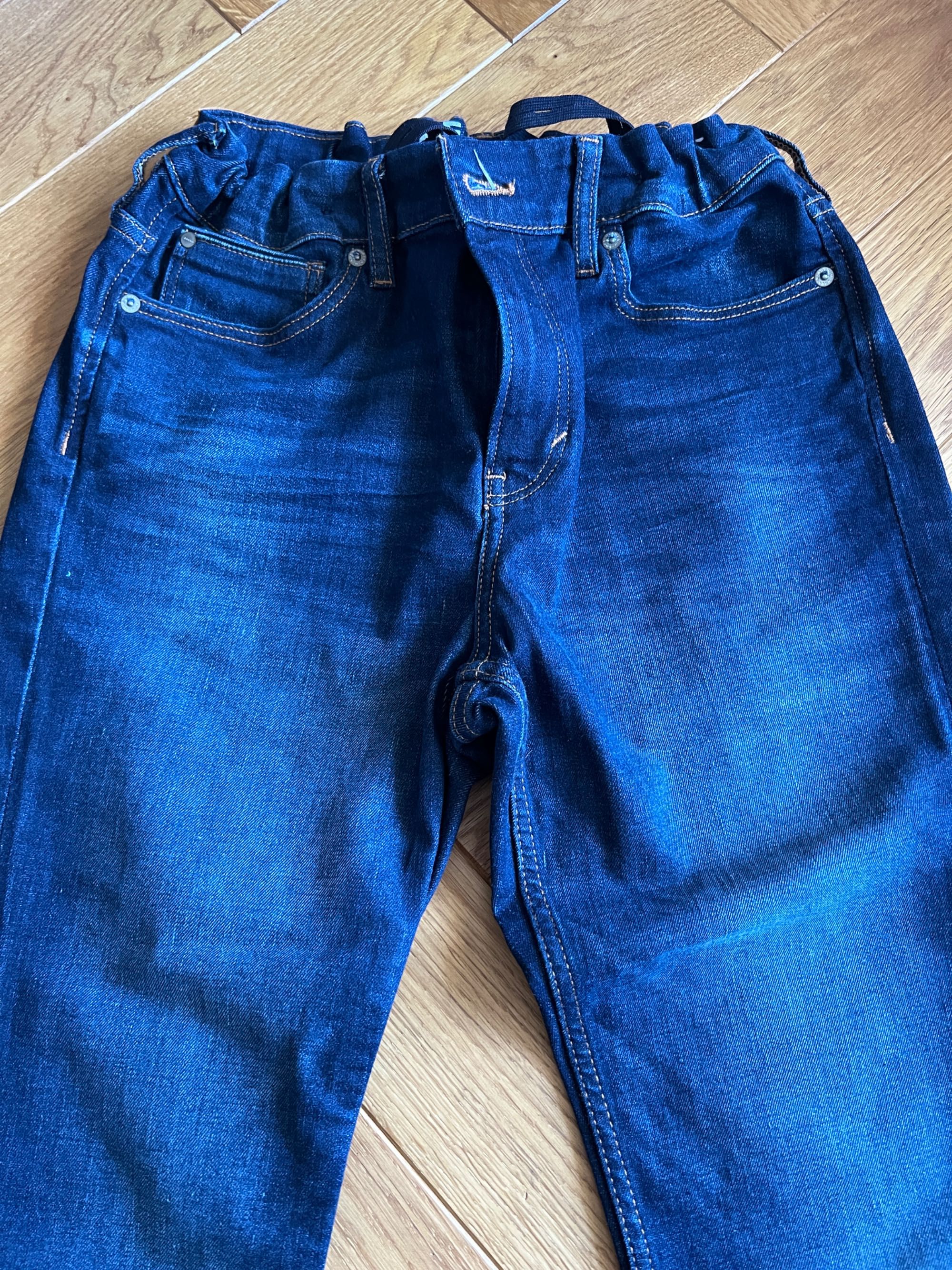 H&M granatowe spodnie jeansy 158 super stretch