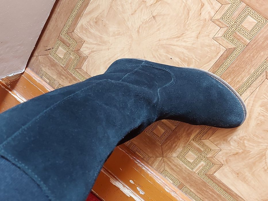 Сапоги осінні натуральний замш