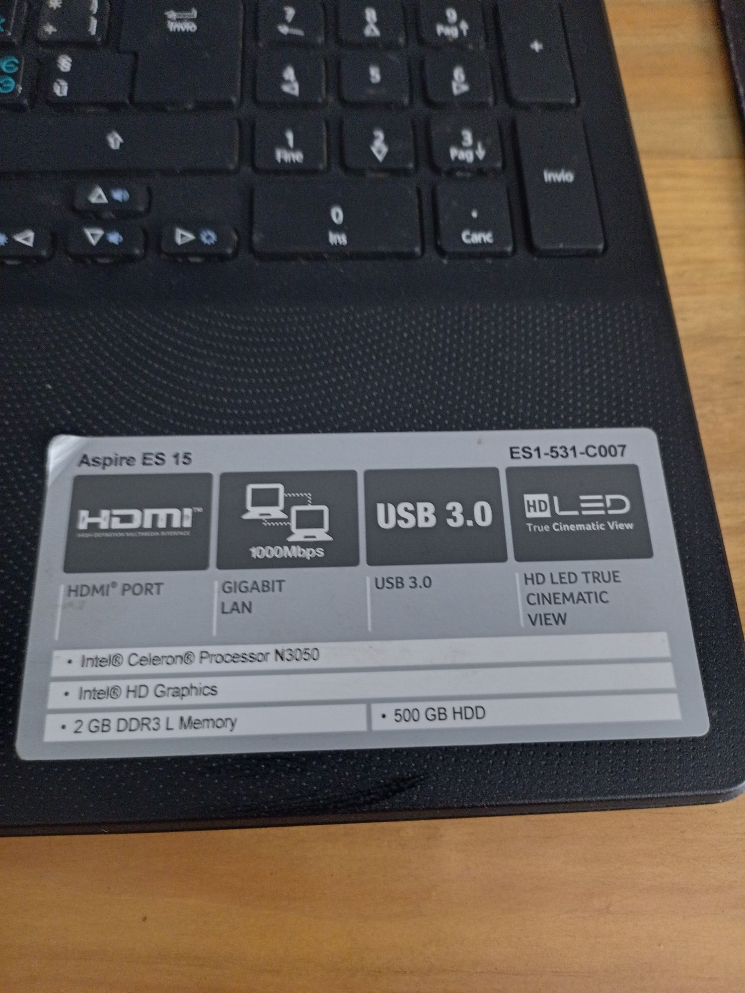 Ноутбук Acer ES1-531-C007