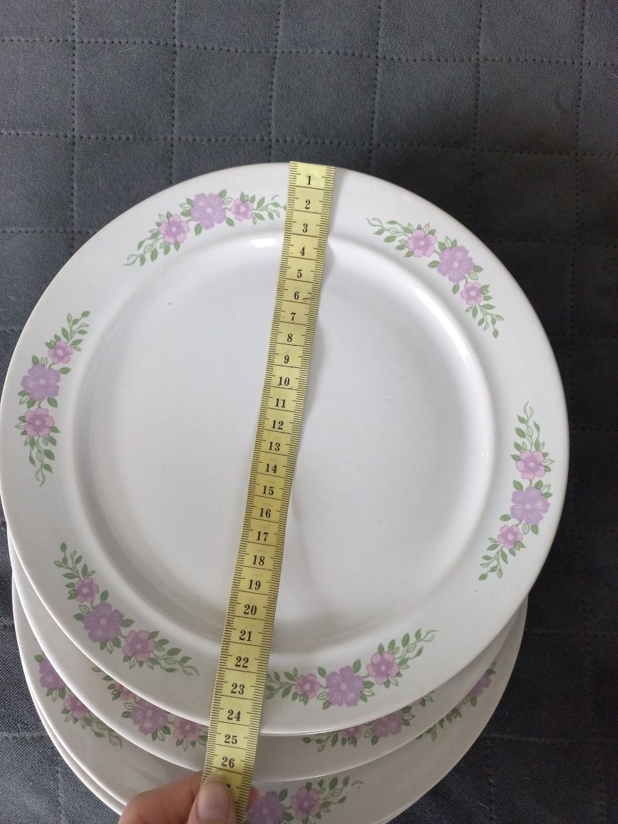 Serwis komplet obiadowy zestaw 12 talerzy porcelit pruszków prl