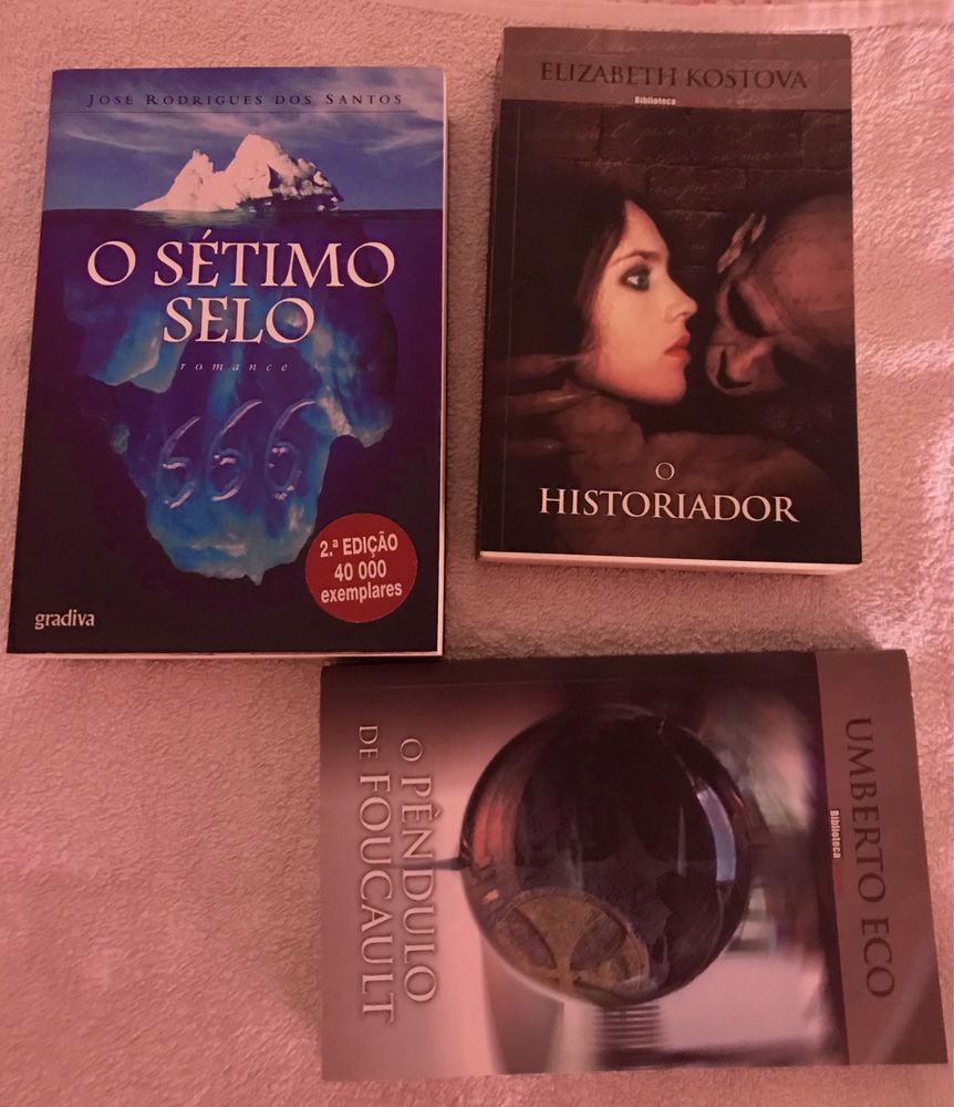 Livros de mistério (oSétimoSelo, oHistoriador, oPênduloDeFoucault)