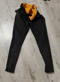 Теплі чорні джинси на флісі для вагітних м- л 46-48 розмір