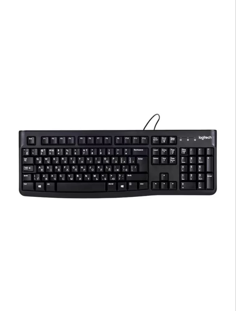 Топова, офісна клавіатура Logitech K120 OEM Black UKR