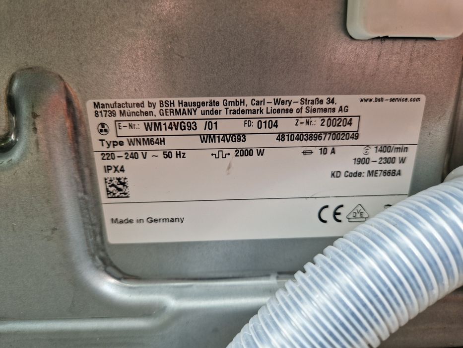 Пральна машина Siemens IQ800 WM14VG93