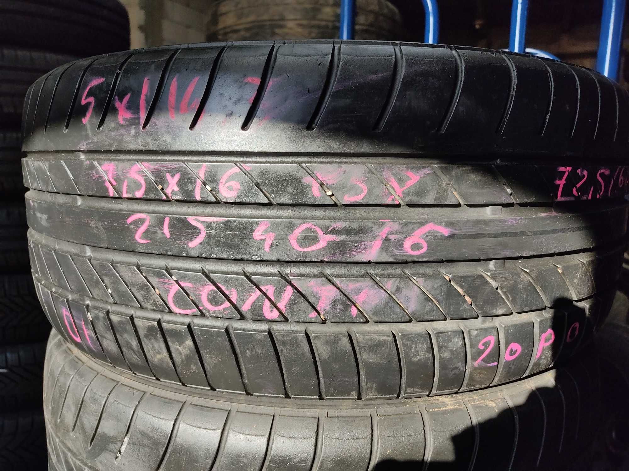 215/40R16 Opony Letnie Lato CONTINENTAL ContiSportContact 4,5mm ALURAD