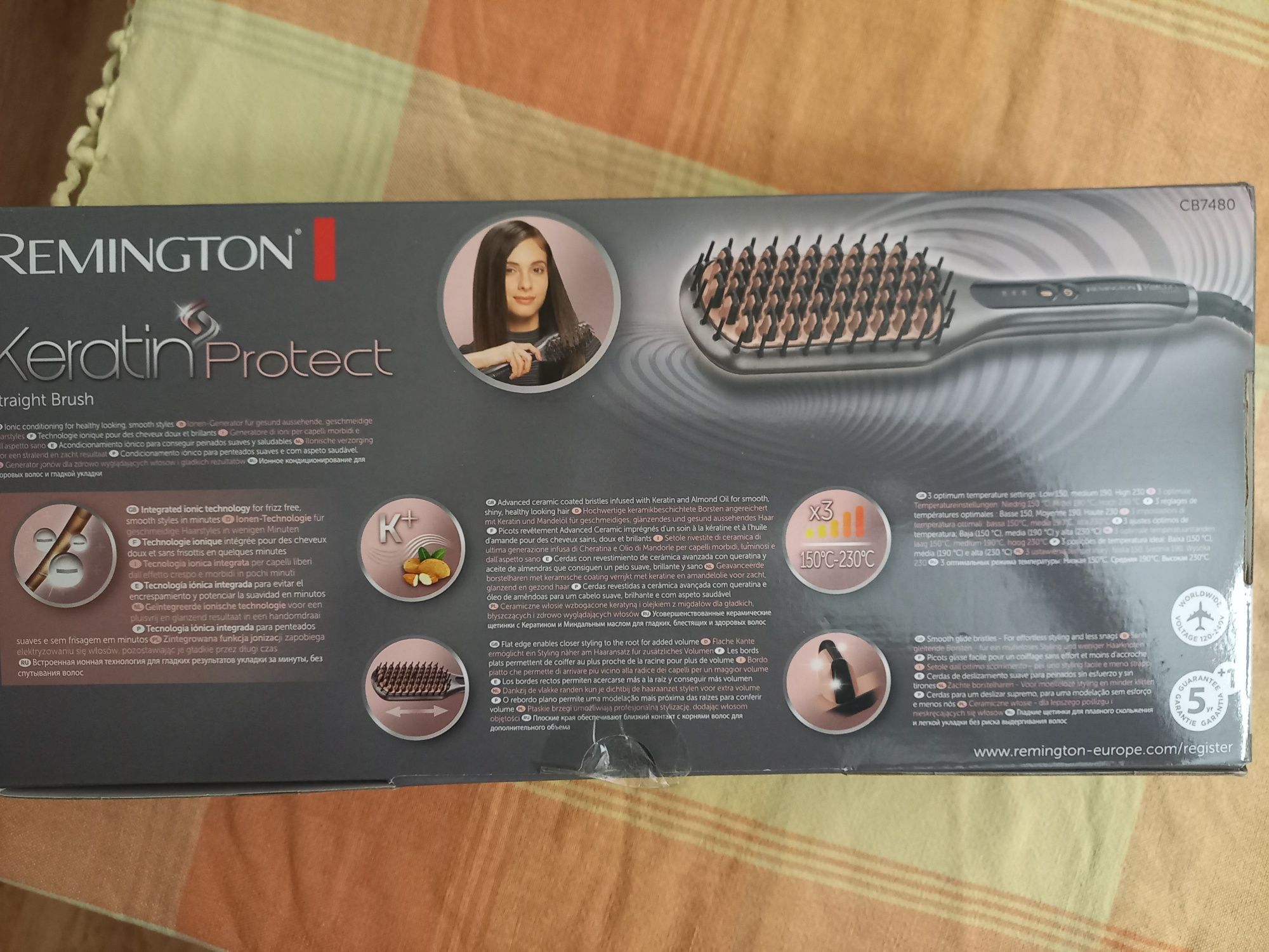 Szczotka do prostowania RemingtonKeratin Protect