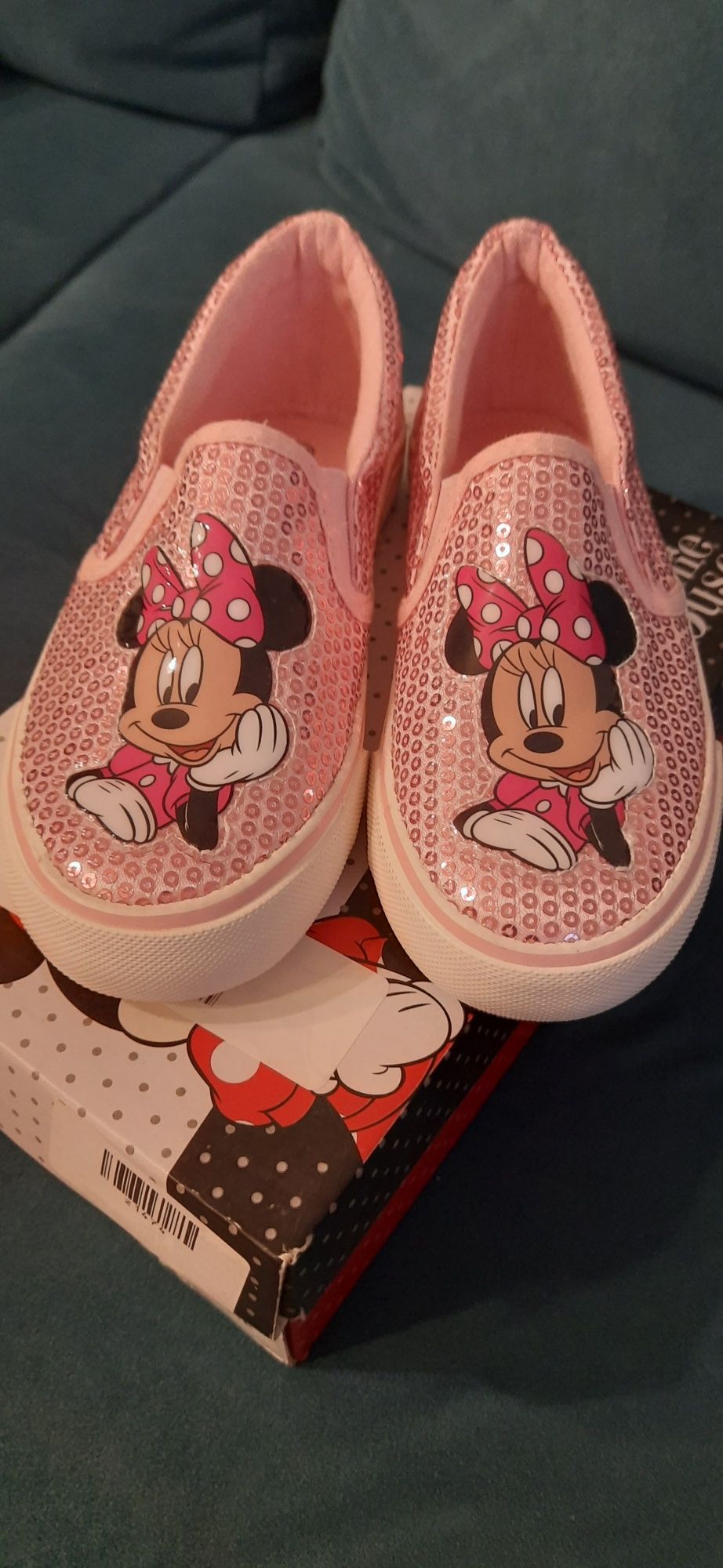 Buciki Minnie Mouse cekiny