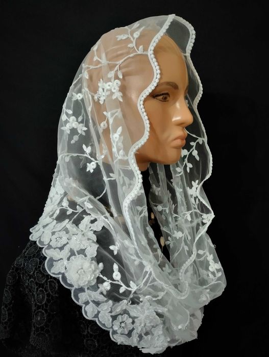 Див.всі фото Снуд святковий ажурний хустка на хрестини вінчання