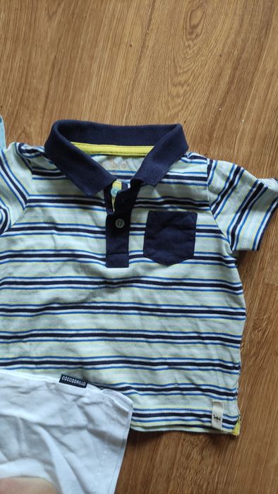 Zestaw t-shirt niemowlęcych, polo, lato, krótki rękaw rozm. 74/80