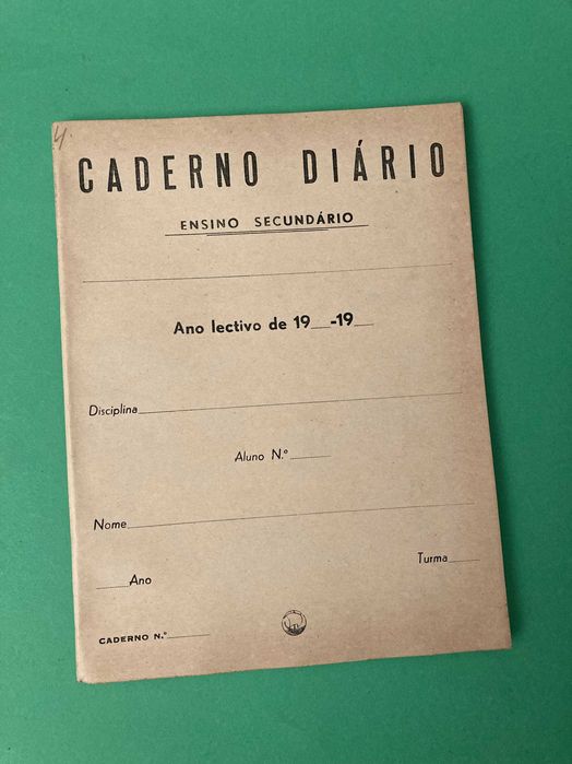 Raro Caderno Diário Escolar Ensino Secundário Anos 60