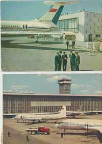 Aeroflot samoloty dwie stare pocztówki