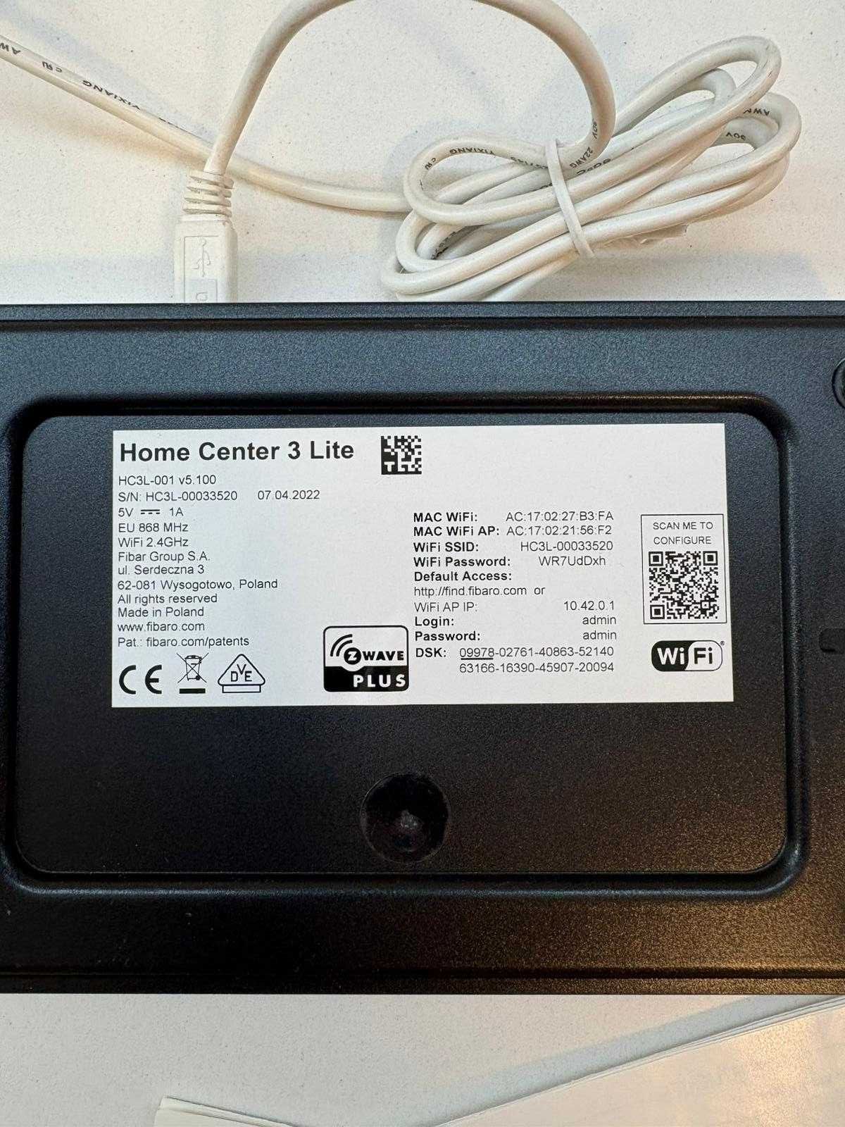 Controlador de Domótica Fibaro Home Center Lite 3