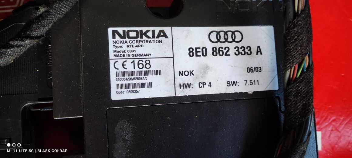 Kompletny Telefon z Wiązką Elektryczną z Audi S6 4.2 Q Sedan 02 Gołdap