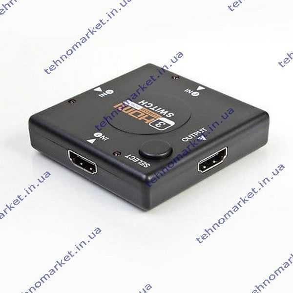 HDMI SWITCH 3х1 сплиттер 3 порта переключатель коммутатор свитч 3 в 1