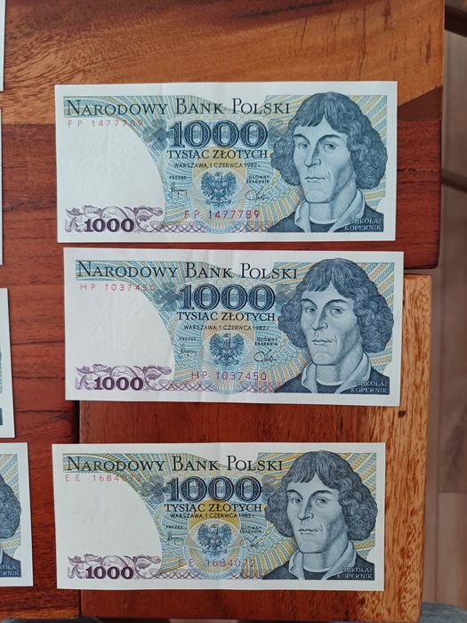 23 banknoty 1000 zł 1982r rózne serie, ładny stan